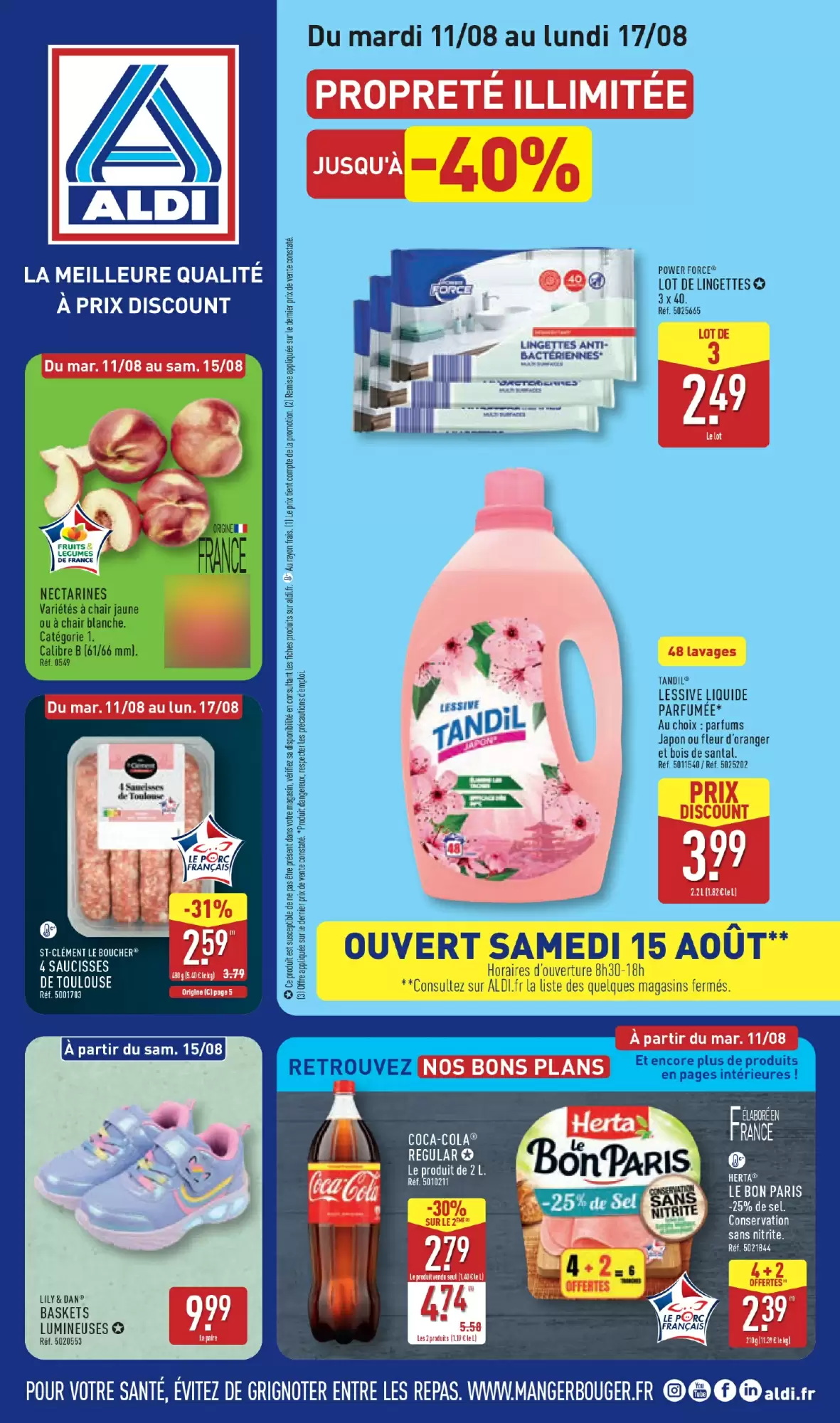 Catalogue Aldi 11 au 17 août 2026 - couverture
