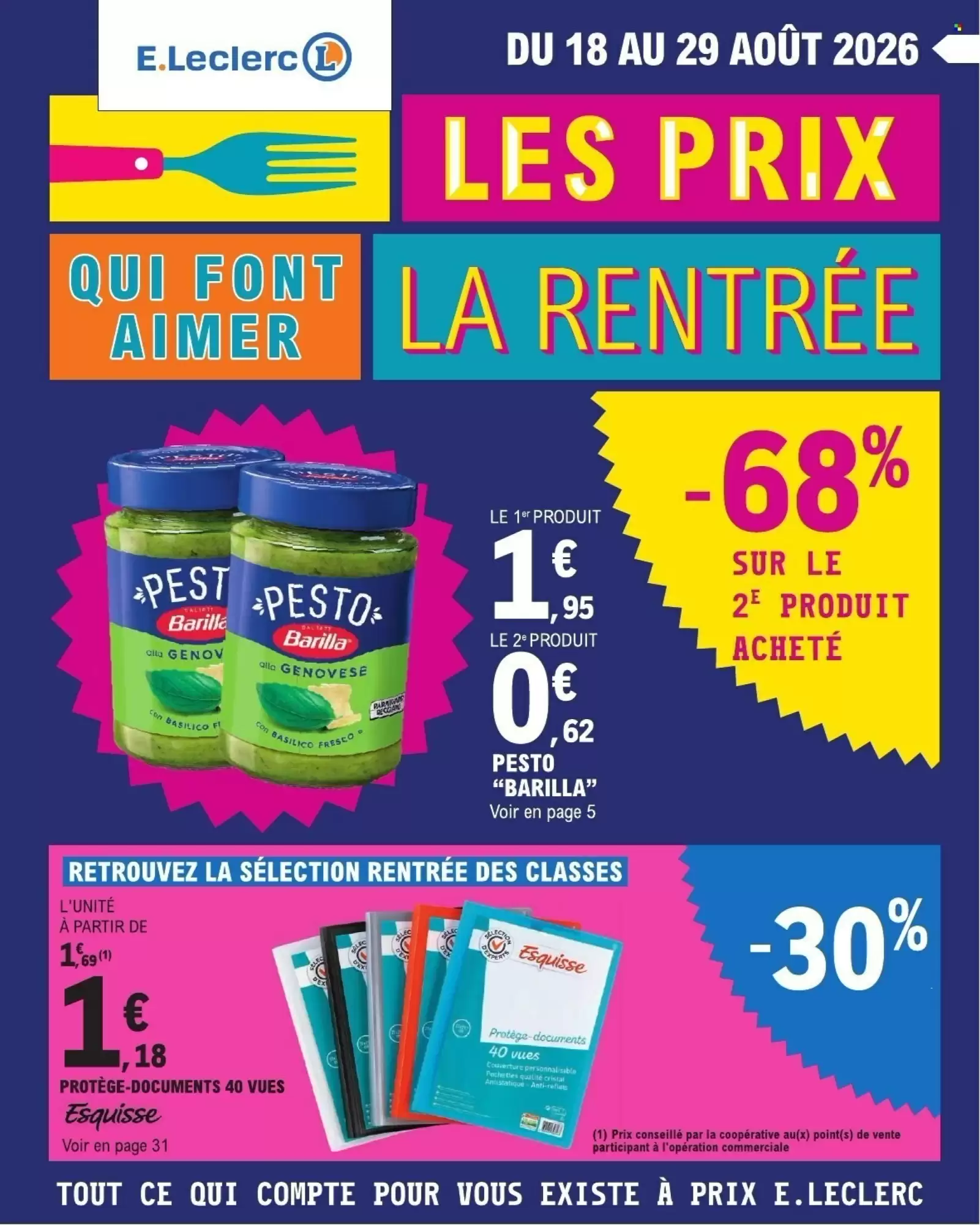Catalogue E.Leclerc du 18 au 29 août 2026 – page 1