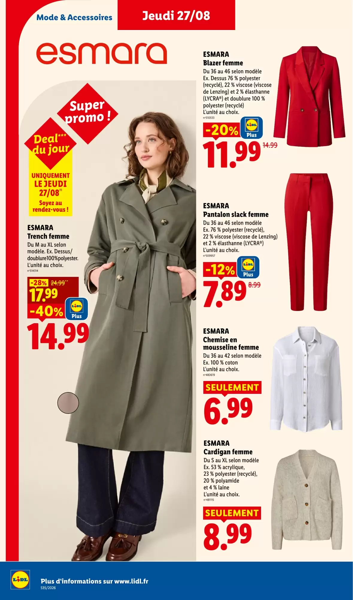 Catalogue Lidl du 27 août au 2 septembre 2026 – page 42