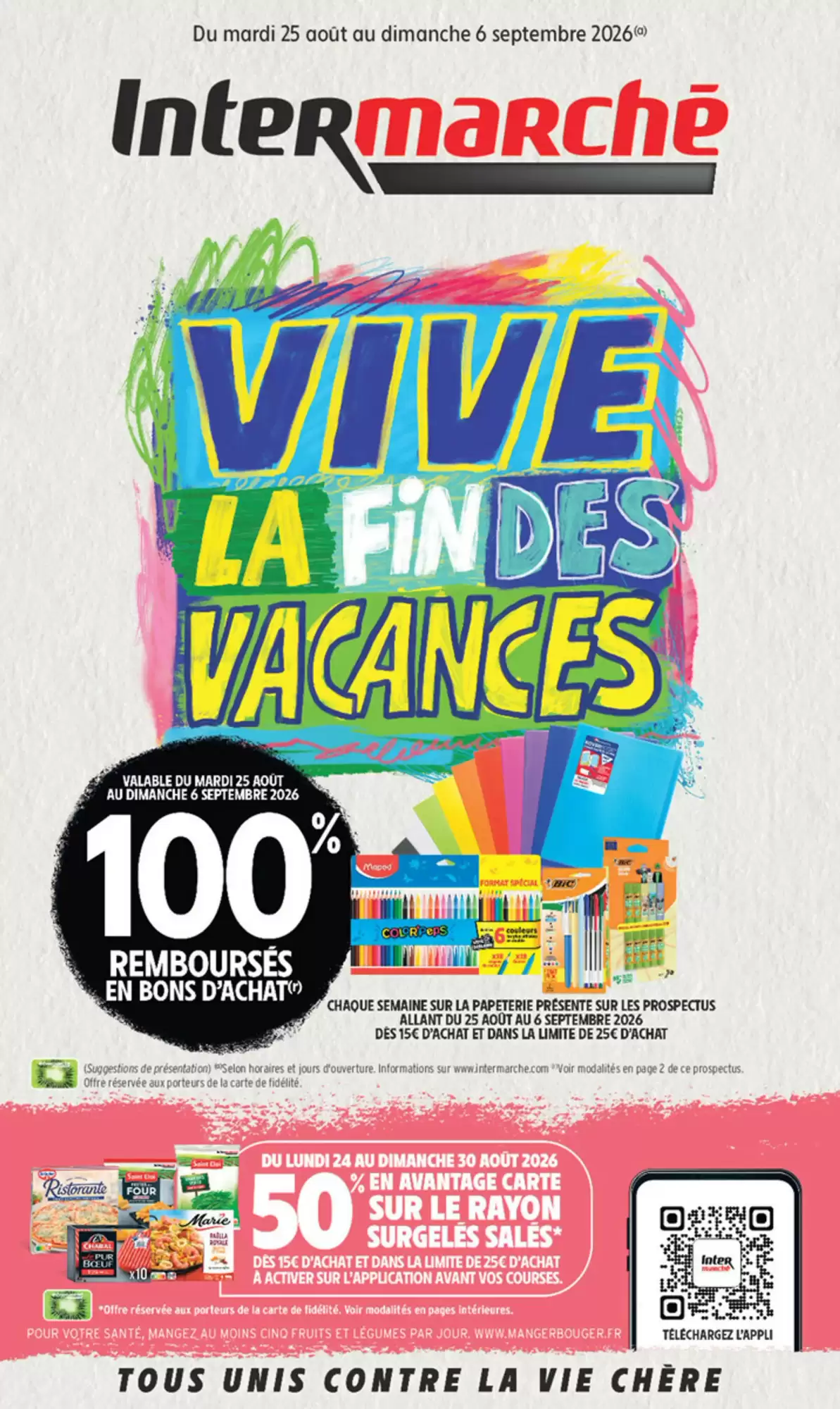 Couverture du catalogue Intermarché du 25 août au 6 septembre 2026