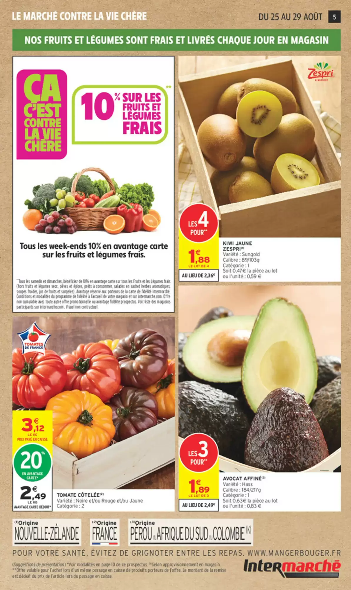 Fruits et légumes du catalogue Intermarché
