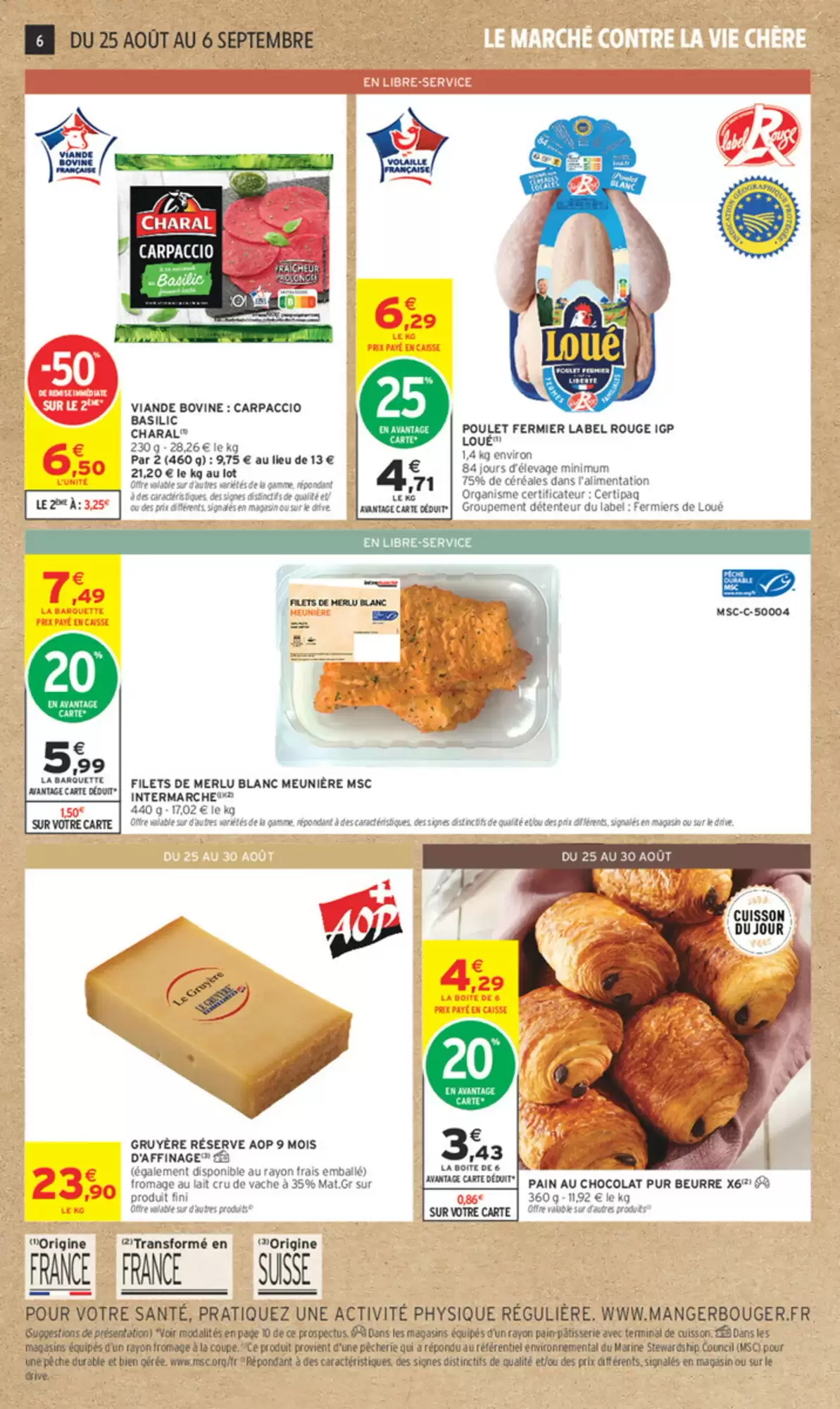 Viande poisson boulangerie et fromage Intermarché