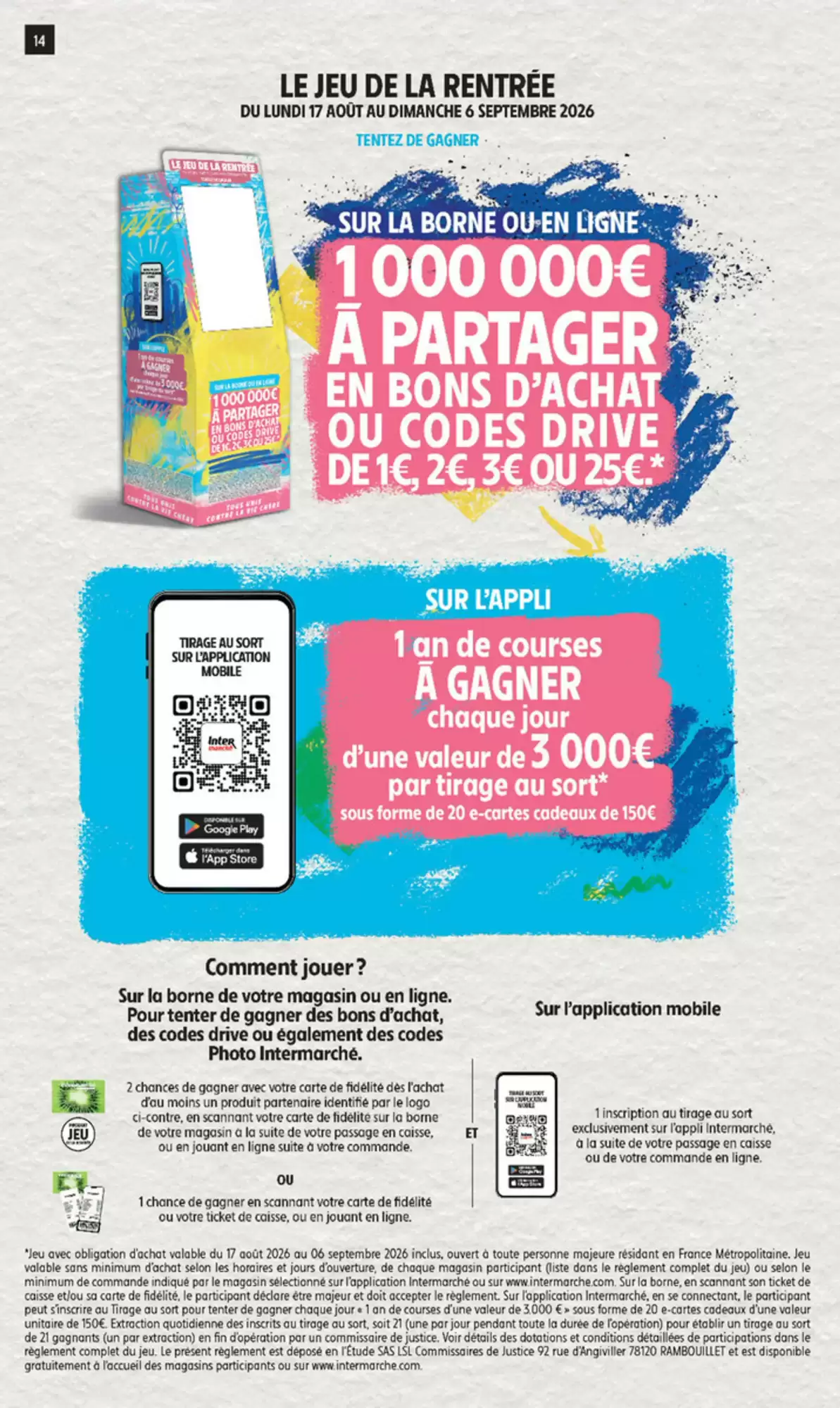 Grand jeu de la rentrée Intermarché