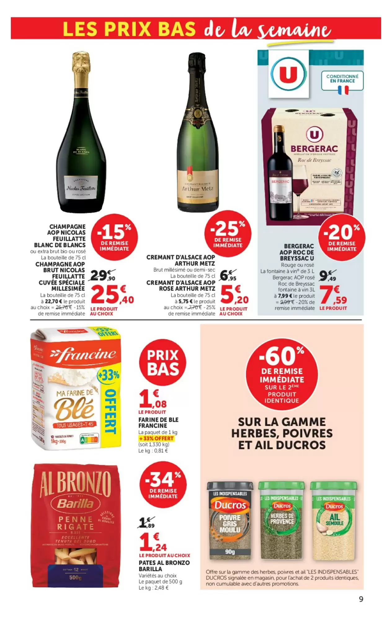 Sélection pour les repas chez U Express