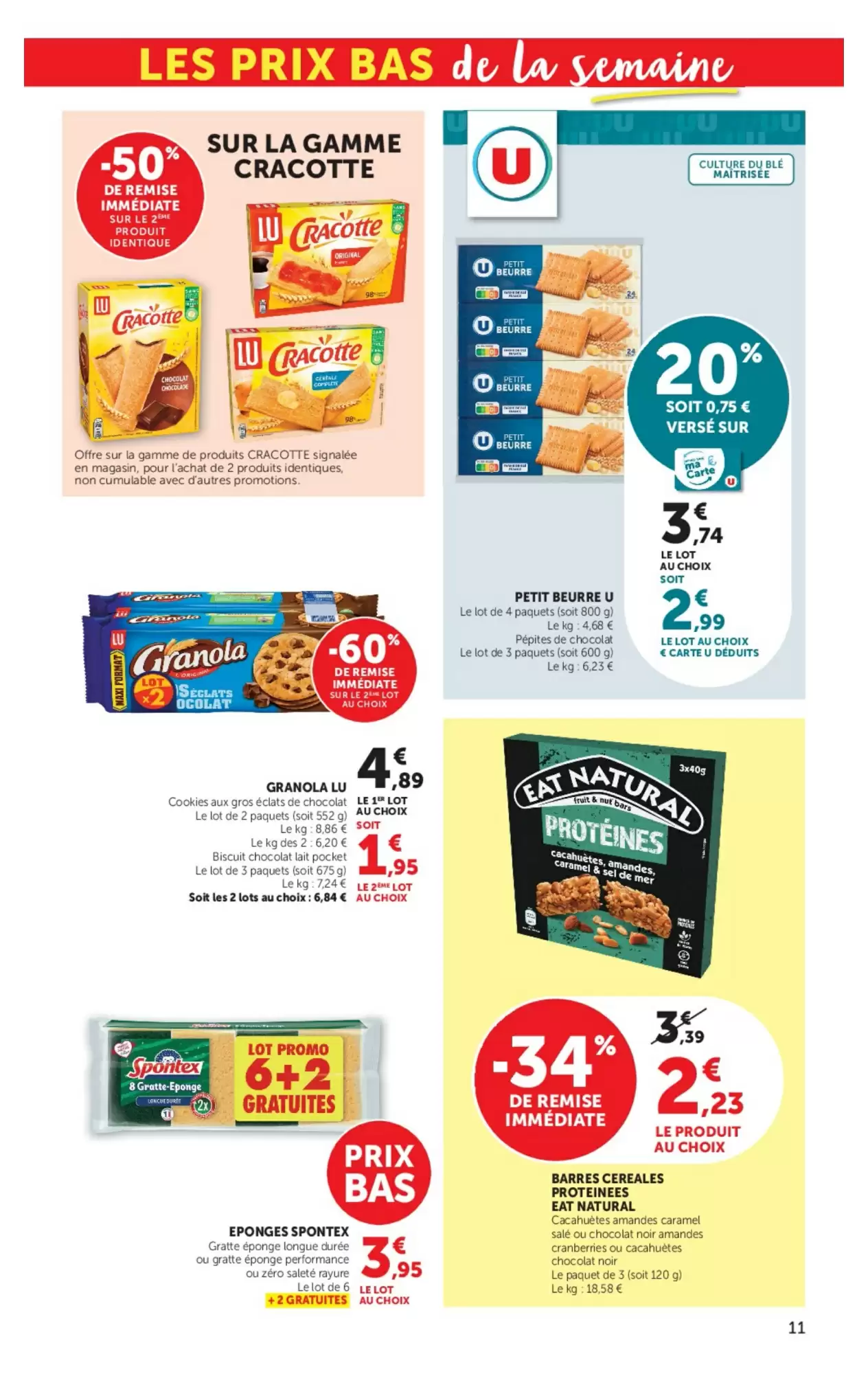 Épicerie et goûters du catalogue U Express