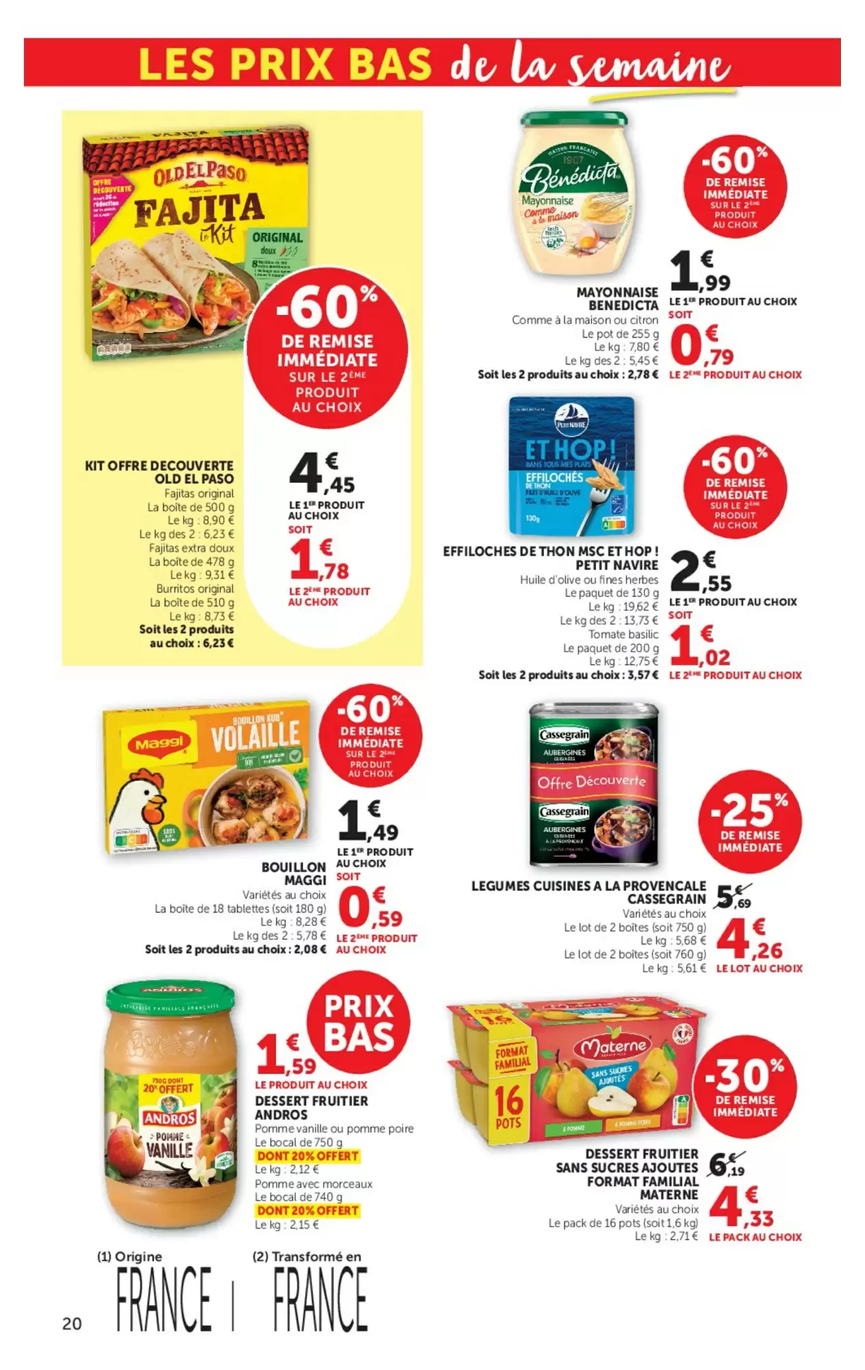 Fin de la première partie du catalogue U Express