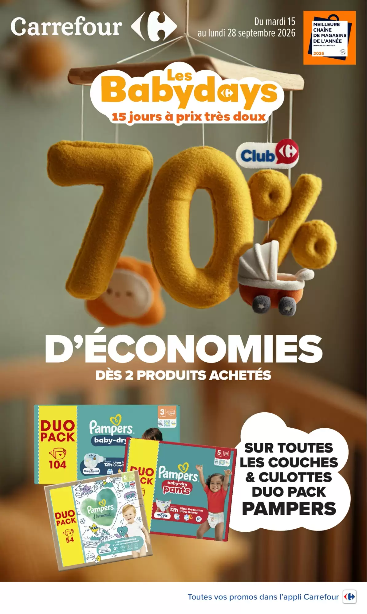 Catalogue Carrefour Babydays du 15 au 28 septembre 2026 – page 1