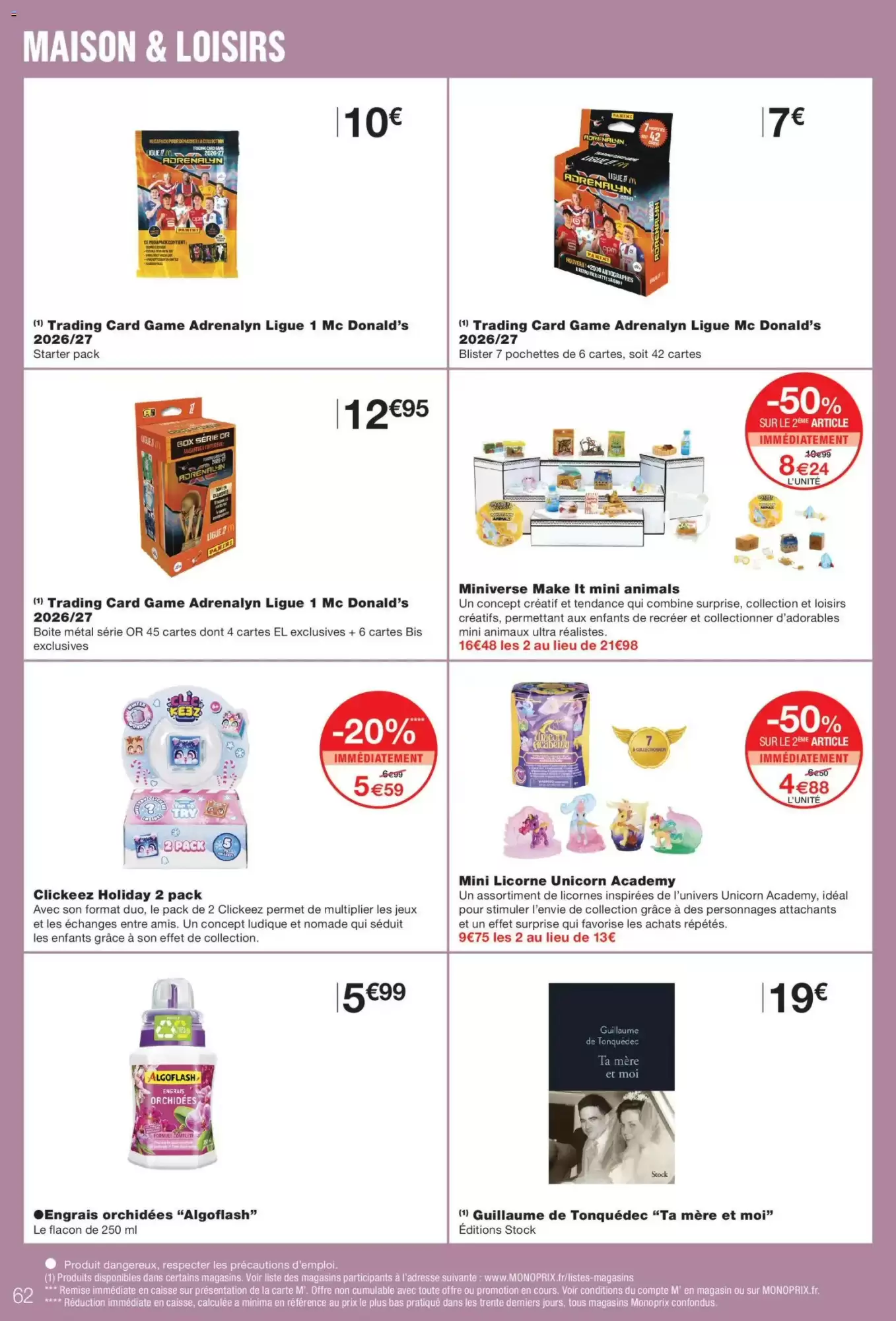 Catalogue Monoprix du 22 septembre au 4 octobre 2026, page 62 sur 64