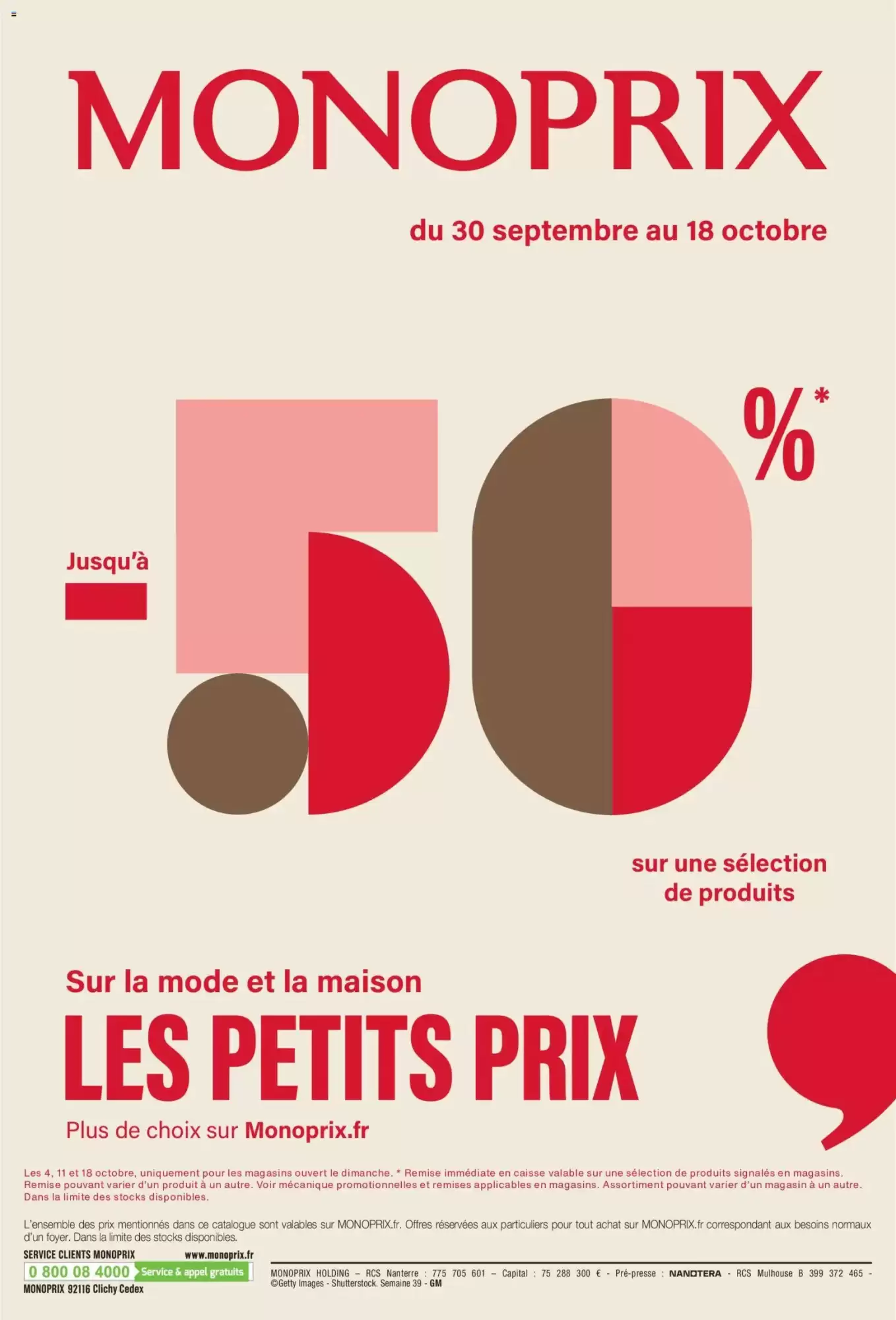 Catalogue Monoprix du 22 septembre au 4 octobre 2026, page 64 sur 64