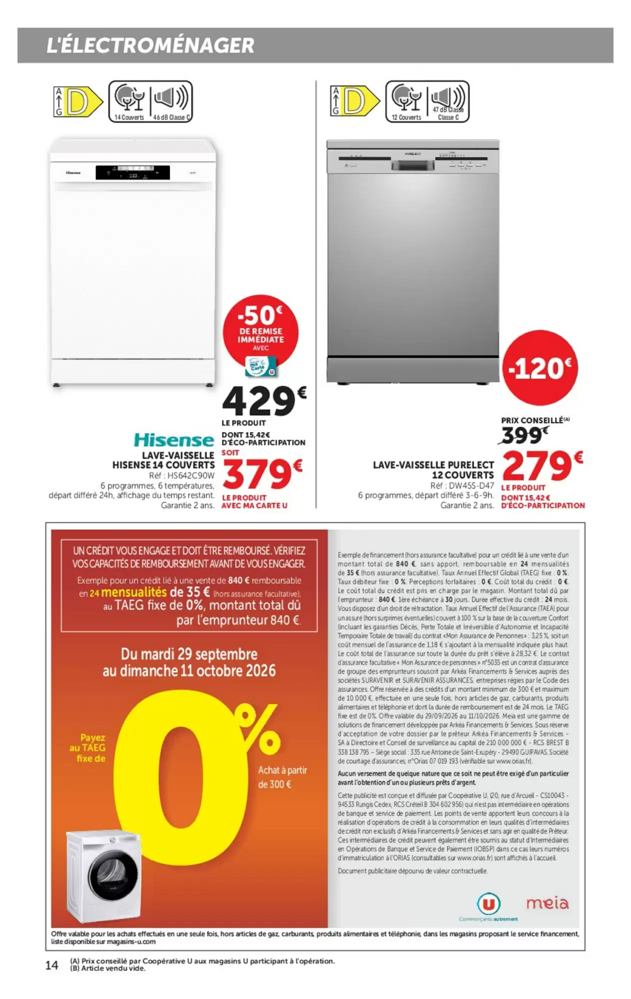 Catalogue Super U du 29 septembre au 11 octobre 2026, page 14 sur 18