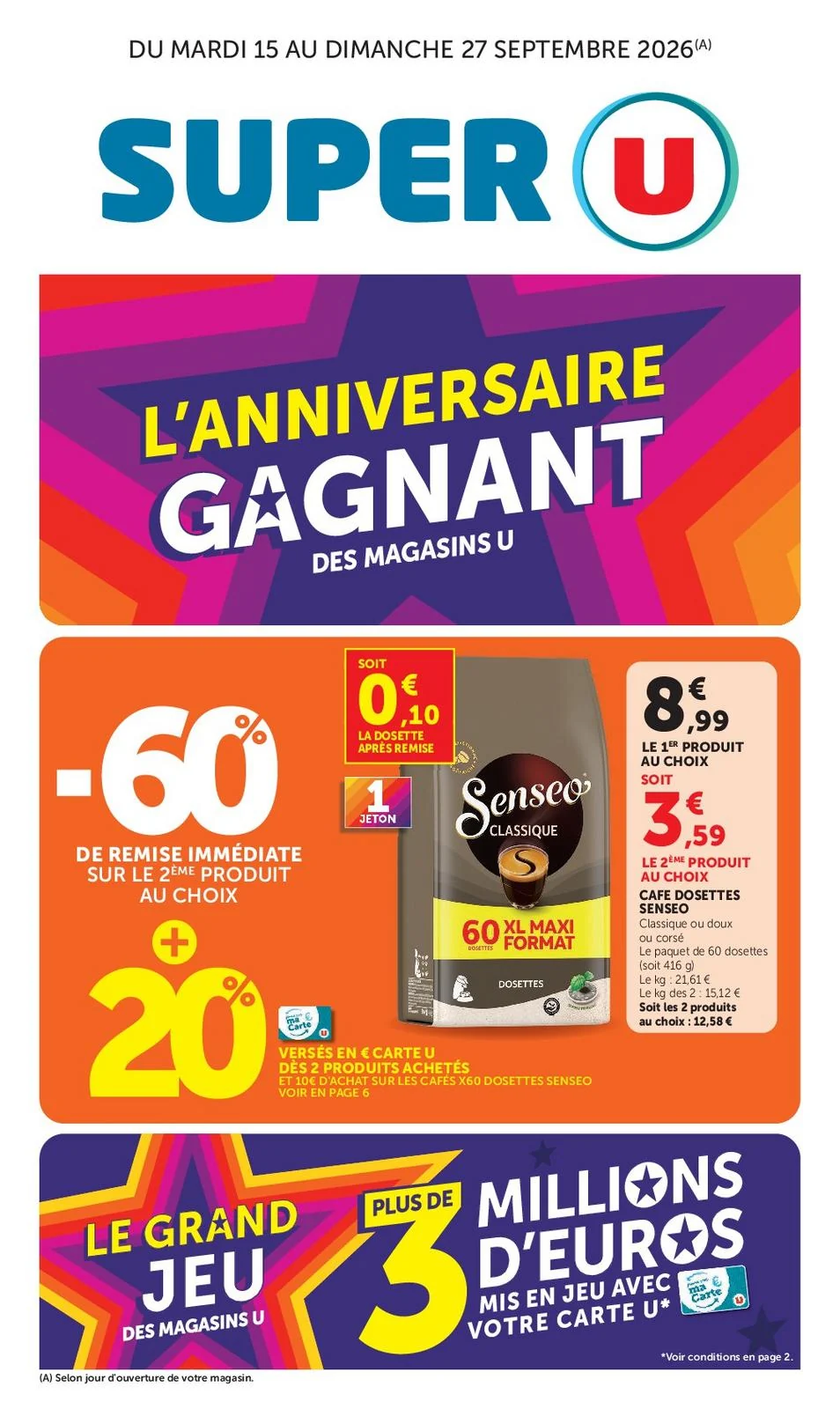 Catalogue Super U du 15 au 27 septembre 2026, page 1 sur 52