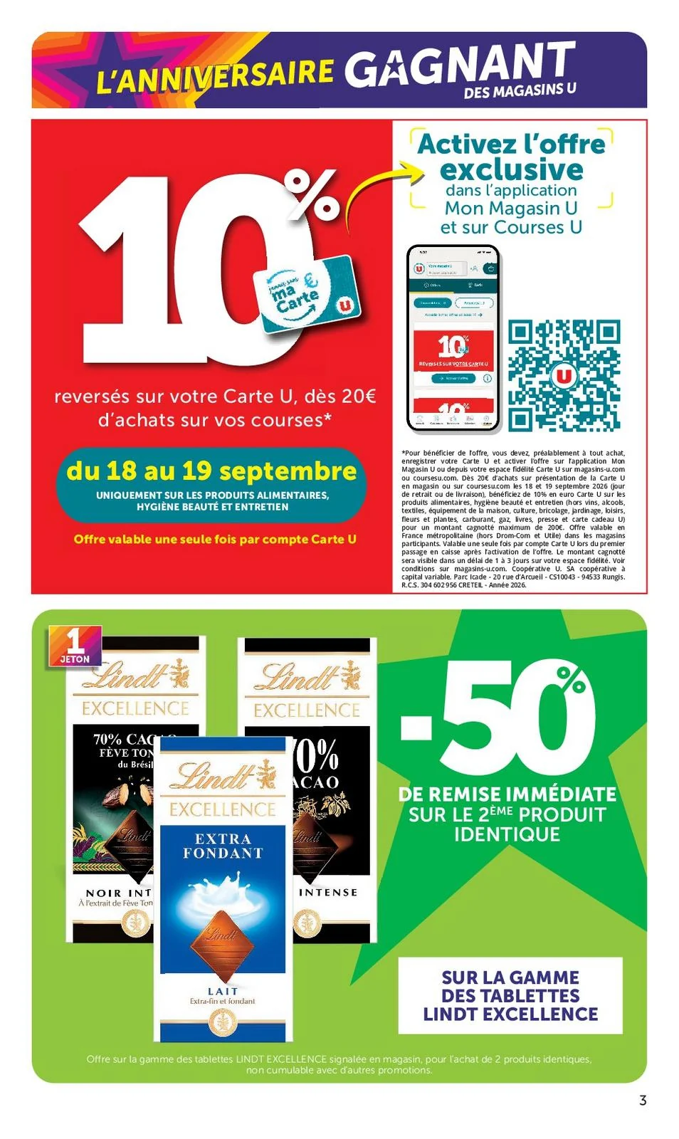 Catalogue Super U du 15 au 27 septembre 2026, page 3 sur 52
