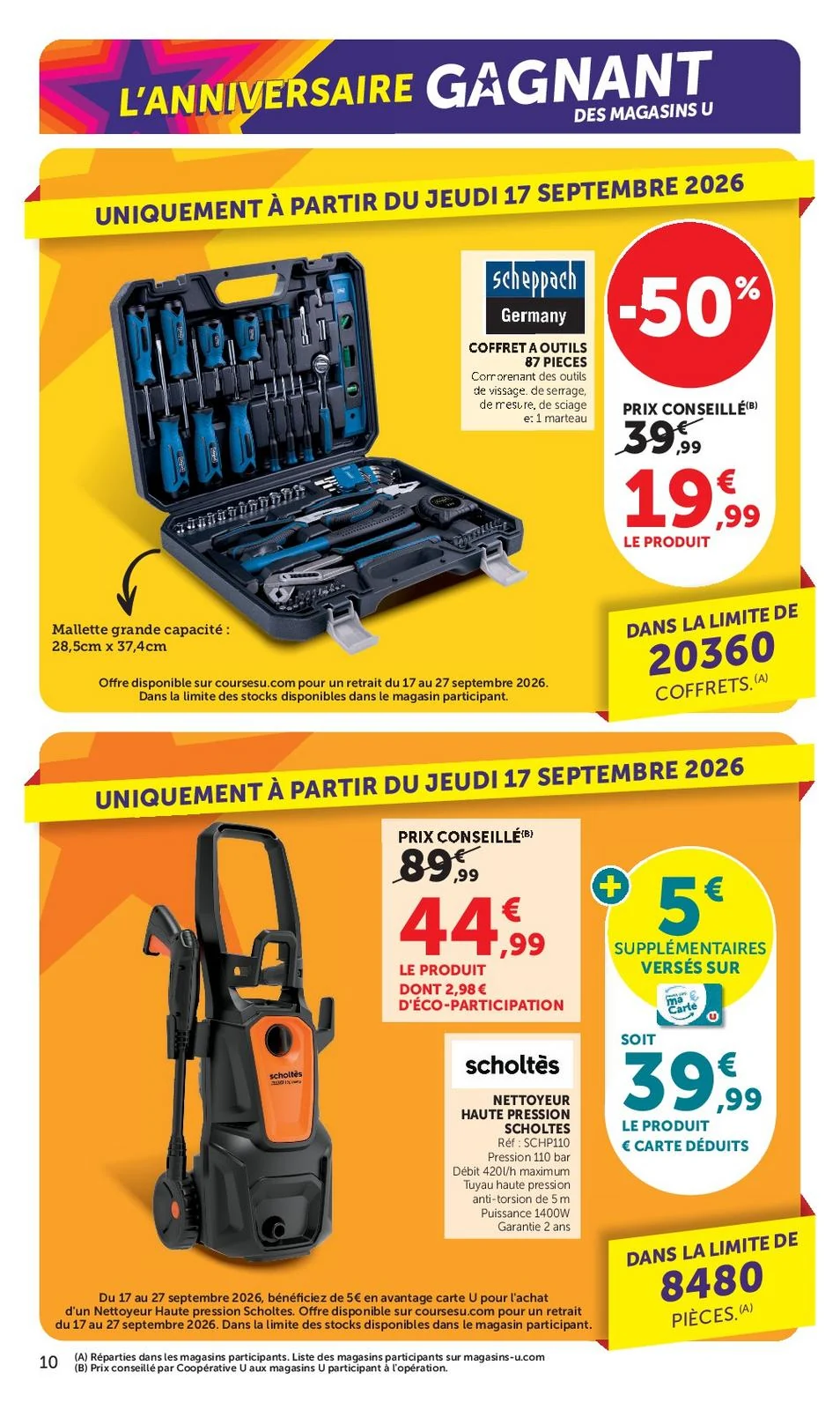 Catalogue Super U du 15 au 27 septembre 2026, page 10 sur 52