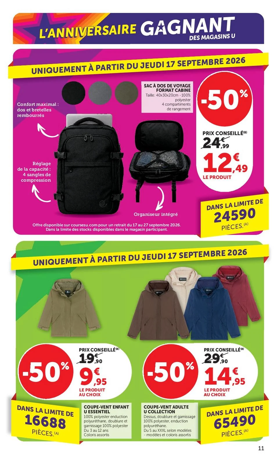 Catalogue Super U du 15 au 27 septembre 2026, page 11 sur 52