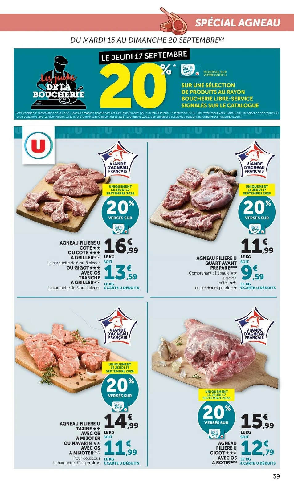 Catalogue Super U du 15 au 27 septembre 2026, page 39 sur 52