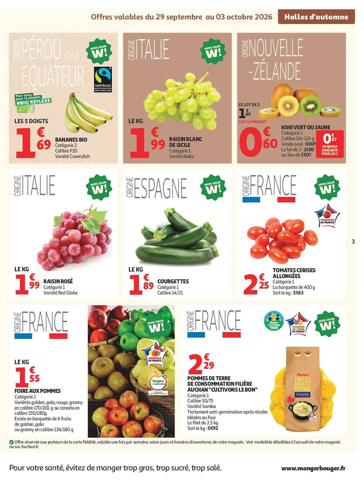 Catalogue Auchan Halles d’automne du 29 septembre au 11 octobre 2026, page 5 sur 60