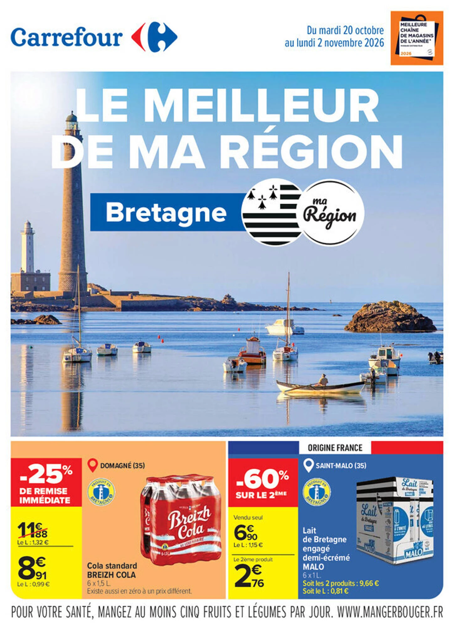 Catalogue Carrefour Bretagne du 20 octobre au 2 novembre 2026, page 1 sur 20