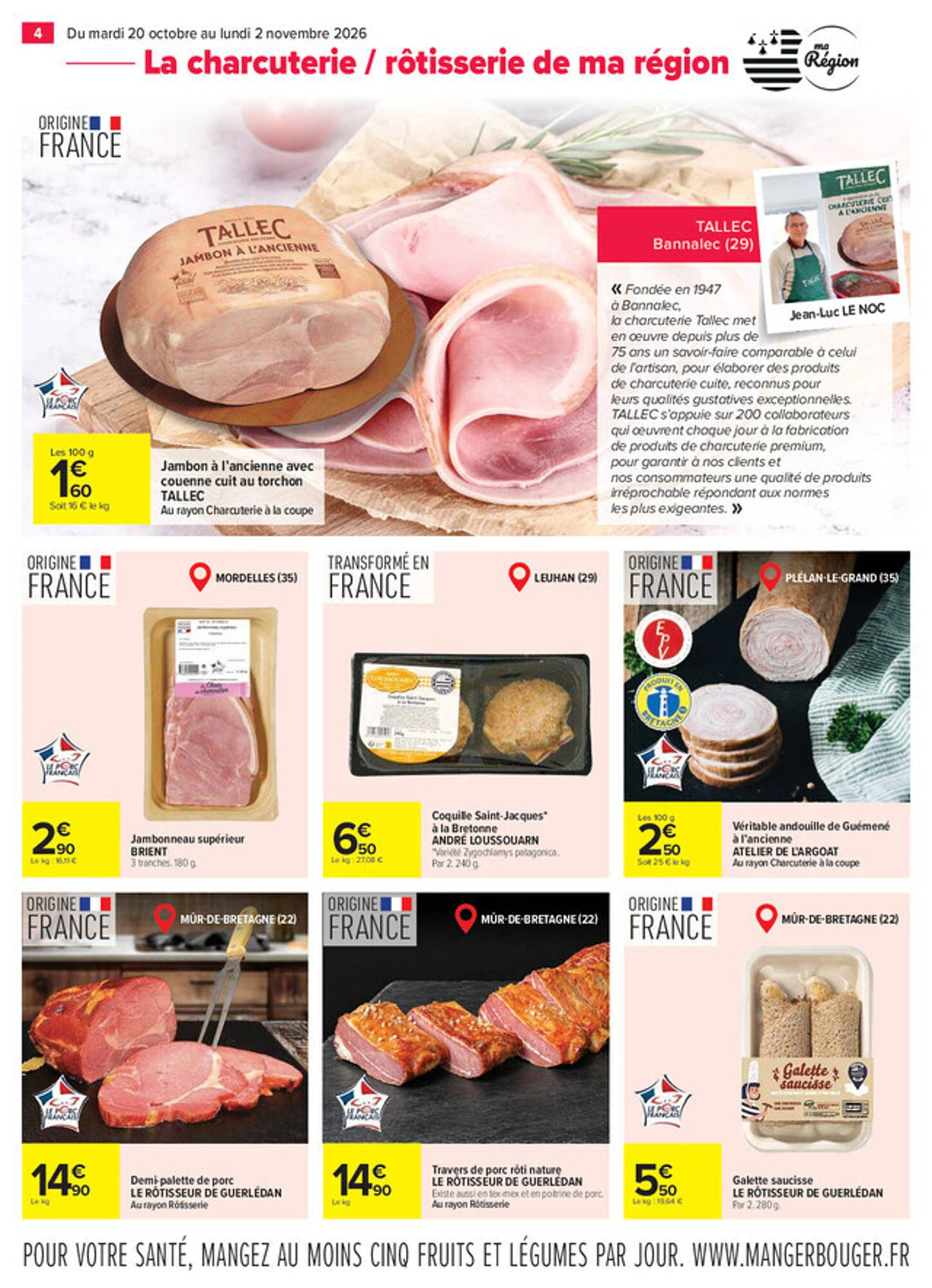 Catalogue Carrefour Bretagne du 20 octobre au 2 novembre 2026, page 4 sur 20