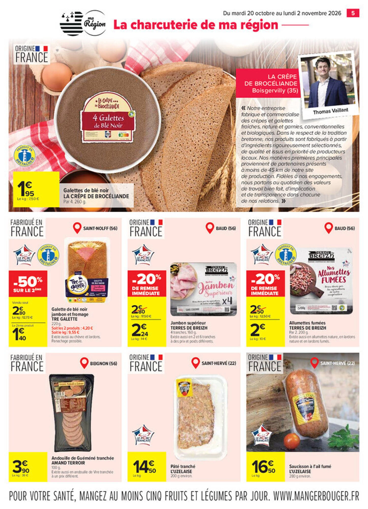 Catalogue Carrefour Bretagne du 20 octobre au 2 novembre 2026, page 5 sur 20