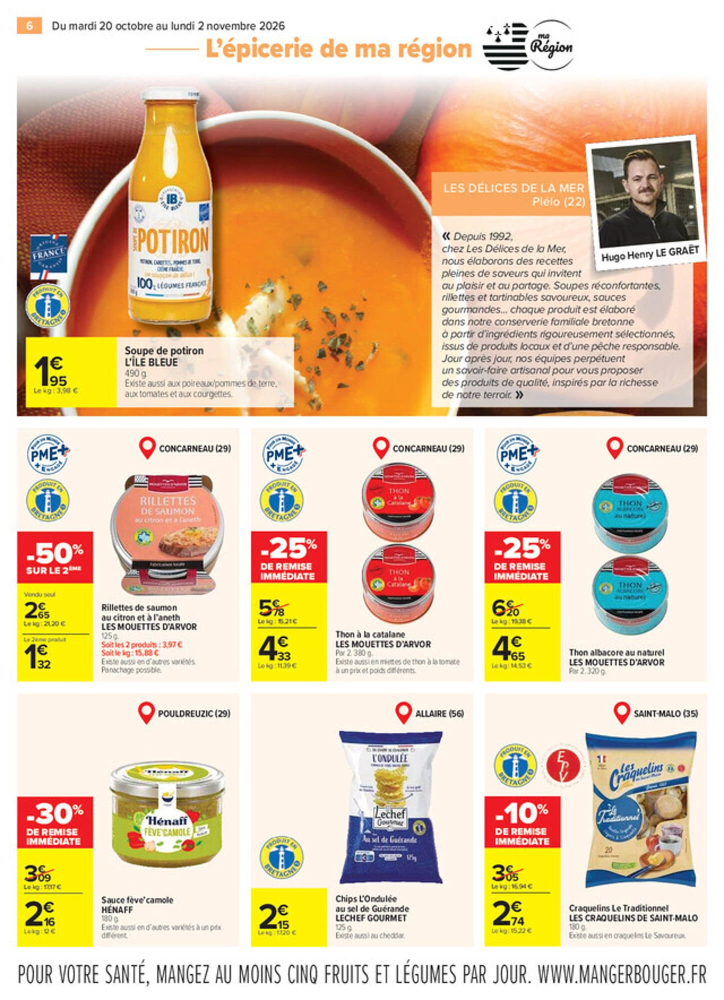Catalogue Carrefour Bretagne du 20 octobre au 2 novembre 2026, page 6 sur 20
