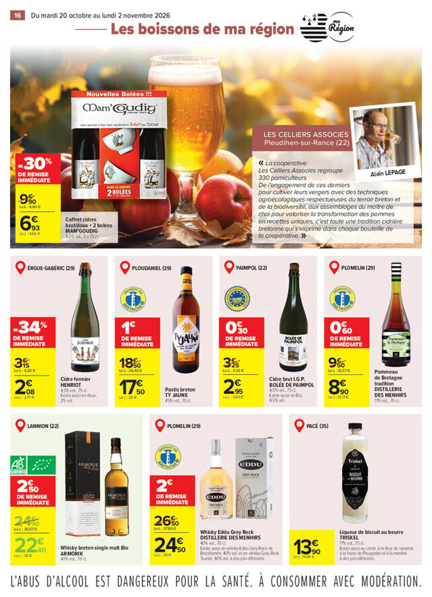 Catalogue Carrefour Bretagne du 20 octobre au 2 novembre 2026, page 16 sur 20