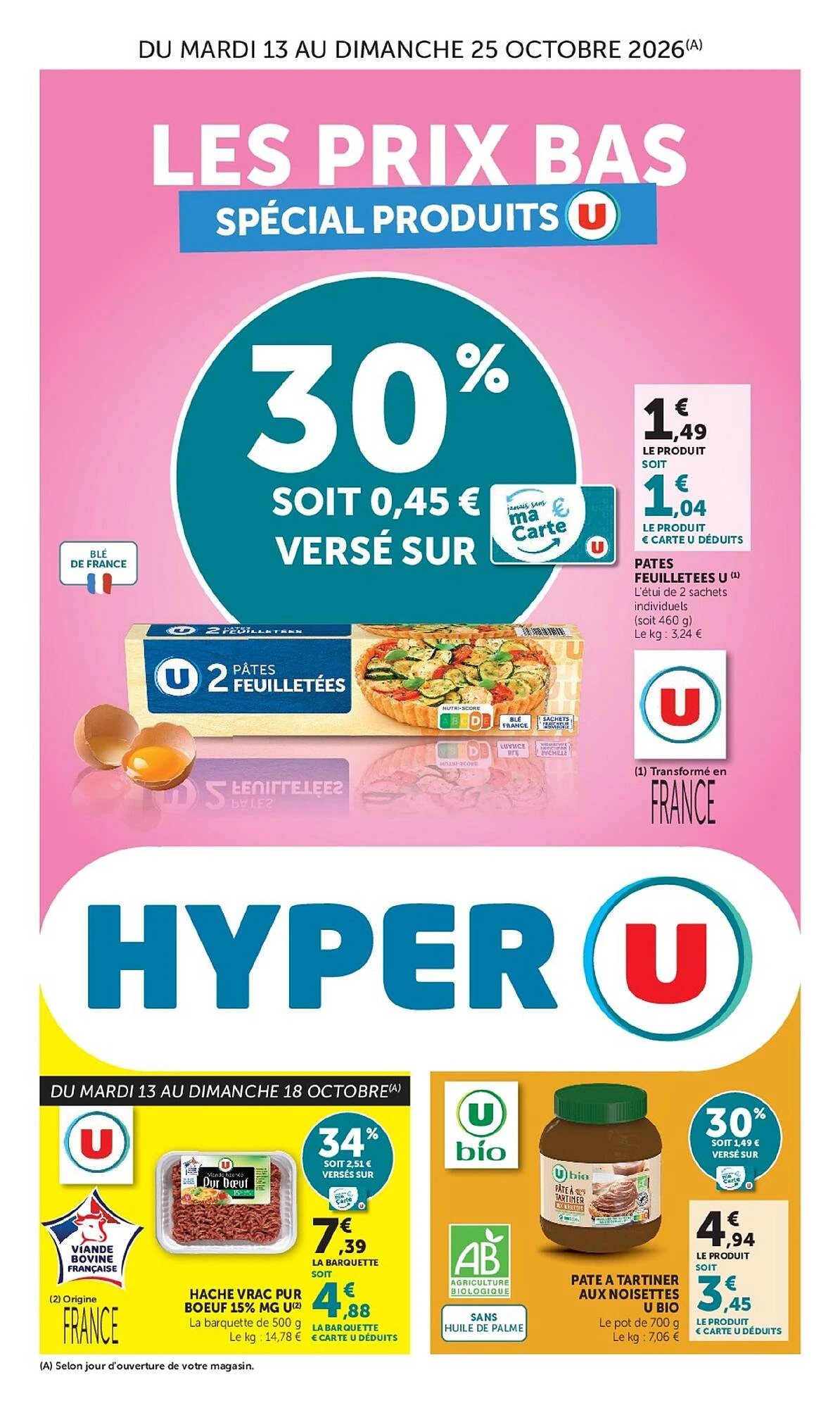 Catalogue Hyper U du 13 au 25 octobre 2026, page 1 sur 40