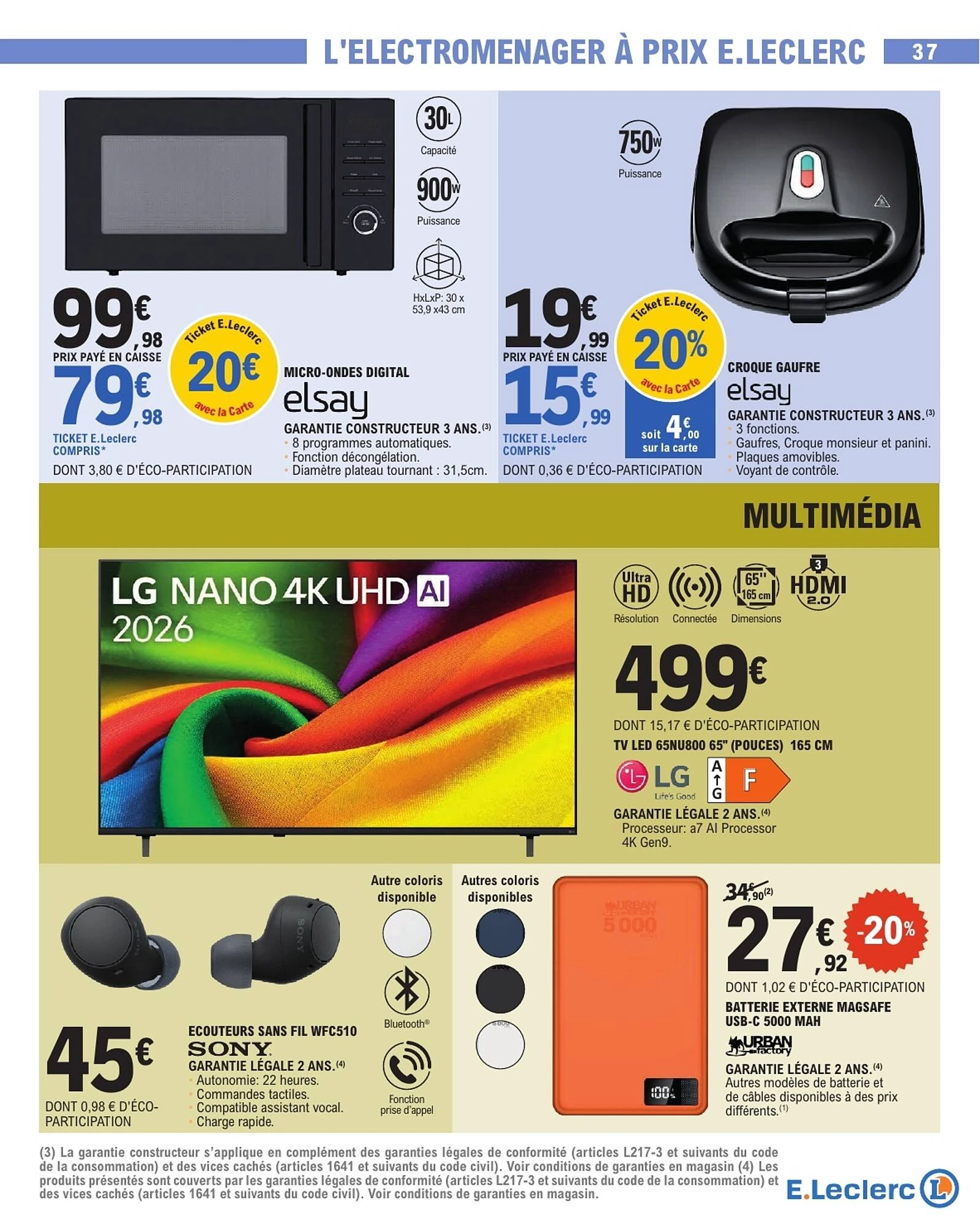 Catalogue E.Leclerc du 13 au 24 octobre 2026, page 37 sur 48
