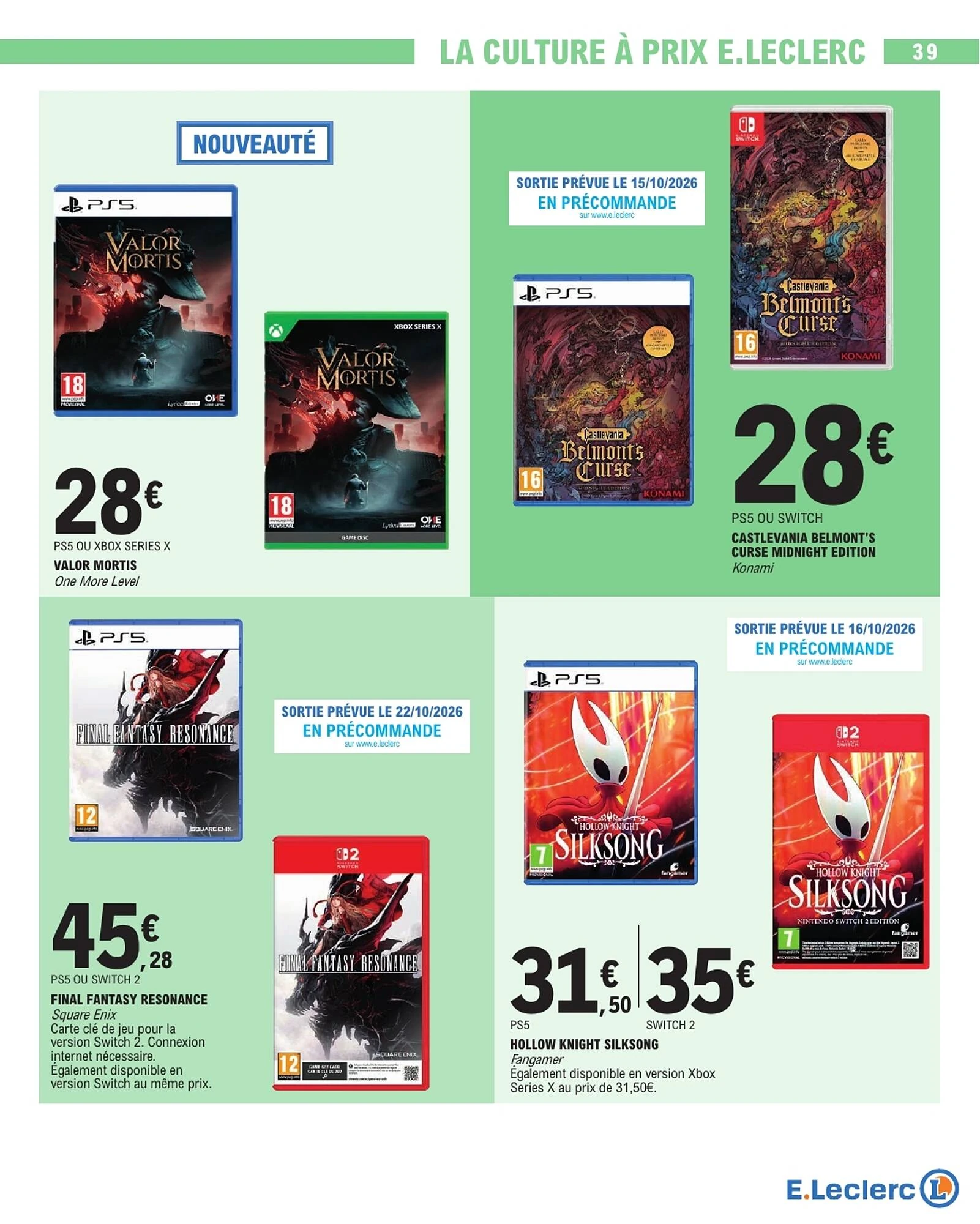 Catalogue E.Leclerc du 13 au 24 octobre 2026, page 39 sur 48