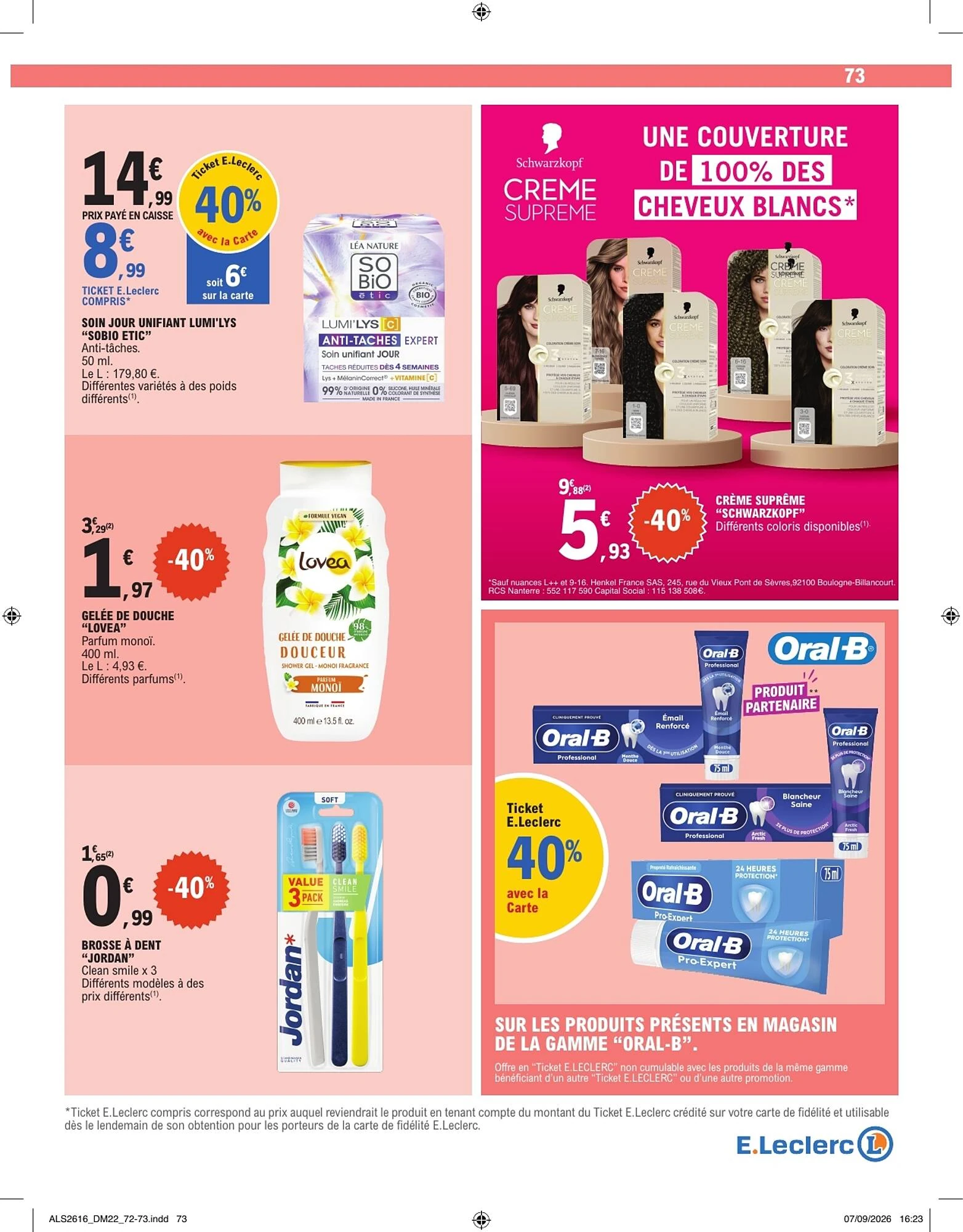 Catalogue E.Leclerc du 6 au 17 octobre 2026, page 73 sur 80