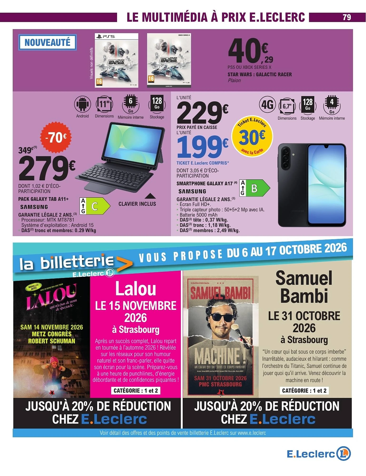 Catalogue E.Leclerc du 6 au 17 octobre 2026, page 79 sur 80