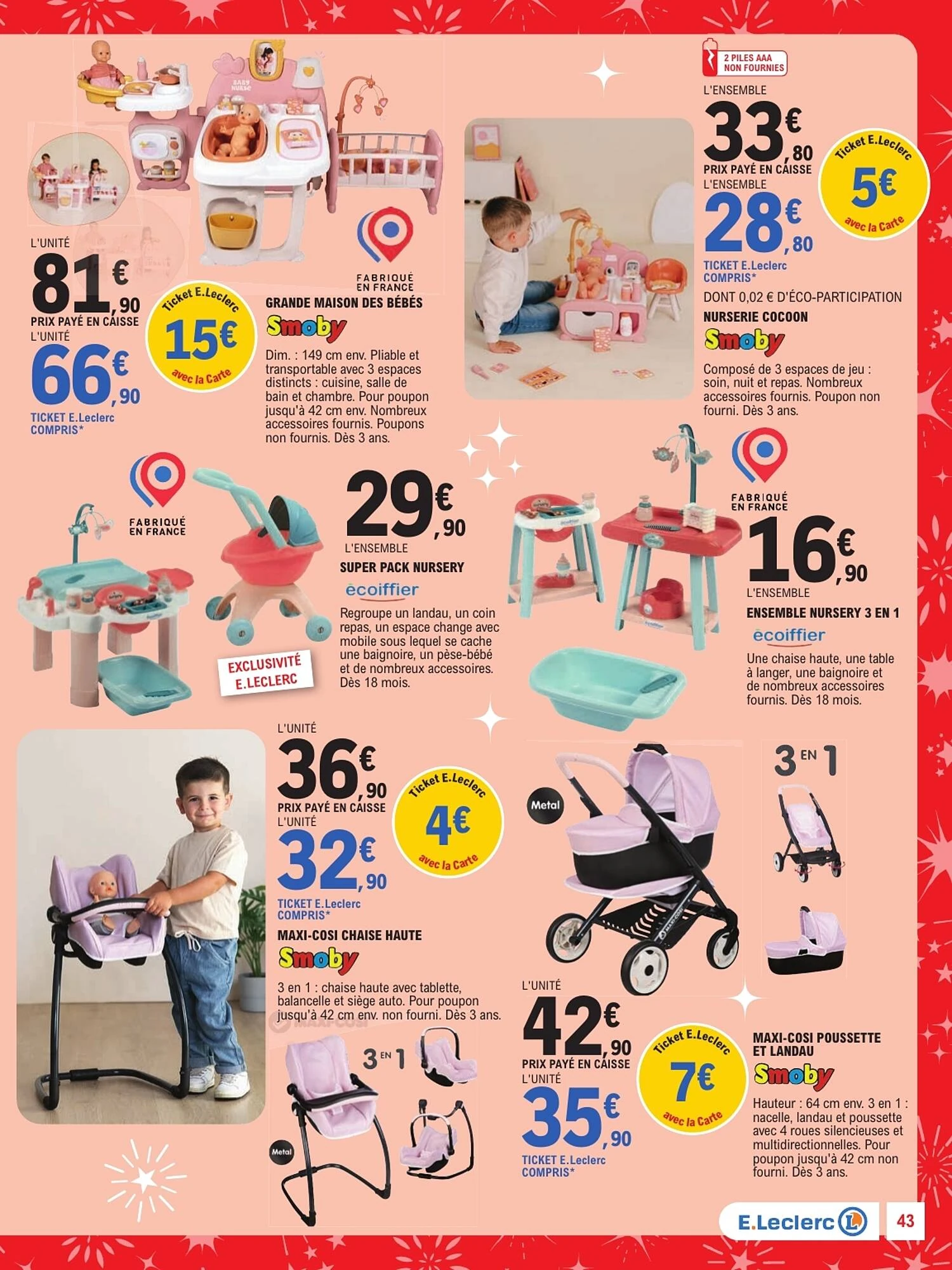 Catalogue E.Leclerc jouets de Noël du 13 octobre au 5 décembre 2026, page 43 sur 128