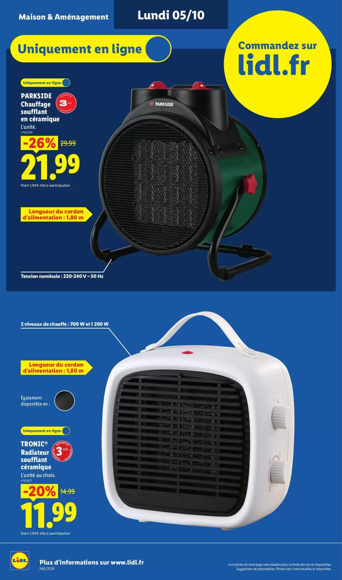 Catalogue Lidl du 1er au 7 octobre 2026, page 44 sur 57