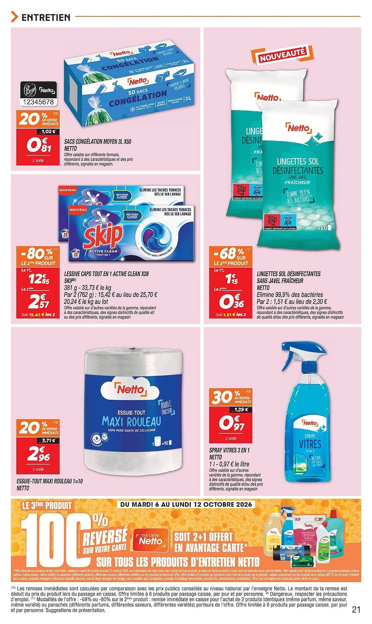 Catalogue Netto du 6 au 12 octobre 2026, page 21 sur 24