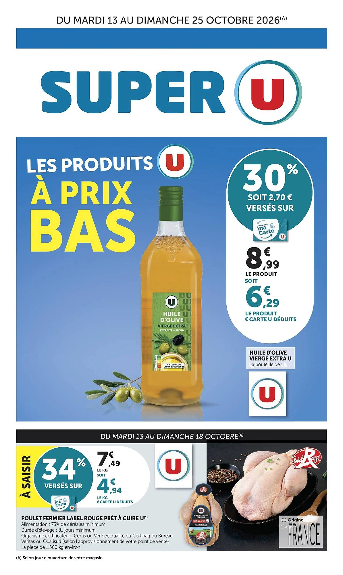 Catalogue Super U du 13 au 25 octobre 2026, page 1 sur 36