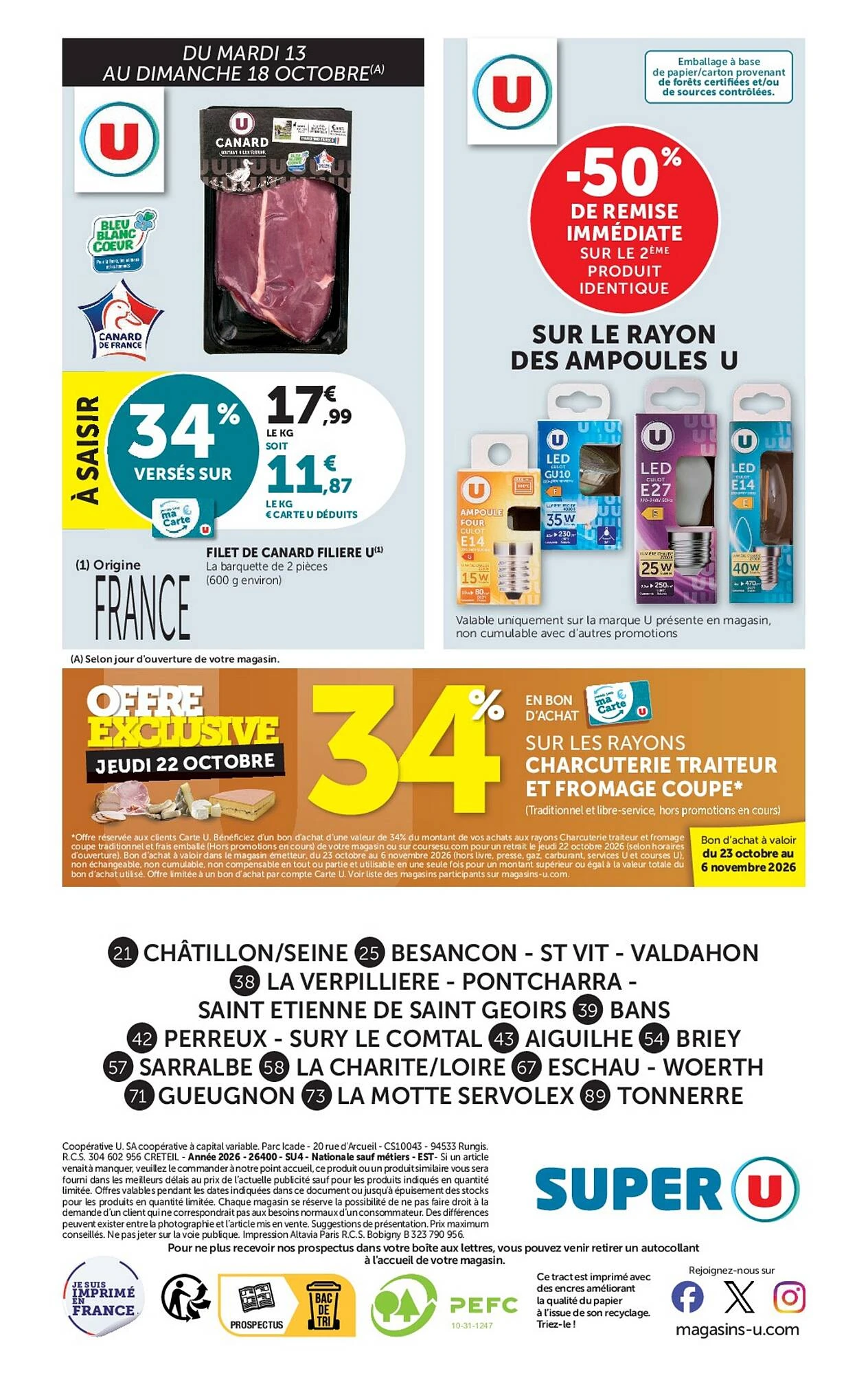 Catalogue Super U du 13 au 25 octobre 2026, page 36 sur 36
